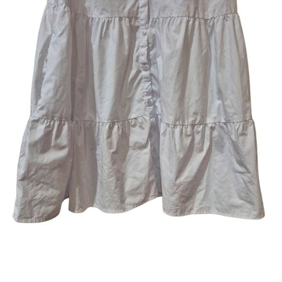 18 Centimeters Women's White Cotton /Poly Tiered Dress w Pockets - Picture 3 of 12